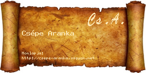 Csépe Aranka névjegykártya